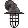 John Timberland Marlowe 13 1/4" High Bronze Cage Outdoor Wall Light