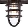 5_John Timberland Marlowe 13 1/4" High Bronze Cage Outdoor Wall Light more views