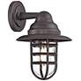 6_John Timberland Marlowe 13 1/4" High Bronze Cage Outdoor Wall Light more views