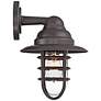 7_John Timberland Marlowe 13 1/4" High Bronze Cage Outdoor Wall Light more views