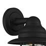 3_John Timberland Marlowe 13" High Black Hooded Cage Outdoor Wall Light more views