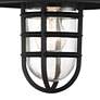 4_John Timberland Marlowe 13" High Black Hooded Cage Outdoor Wall Light more views