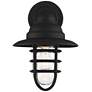 5_John Timberland Marlowe 13" High Black Hooded Cage Outdoor Wall Light more views