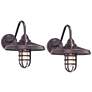 1_John Timberland Marlowe 16 3/4" Bronze Outdoor Wall Lights Set of 2