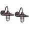 John Timberland Marlowe 16 3/4" Bronze Outdoor Wall Lights Set of 2