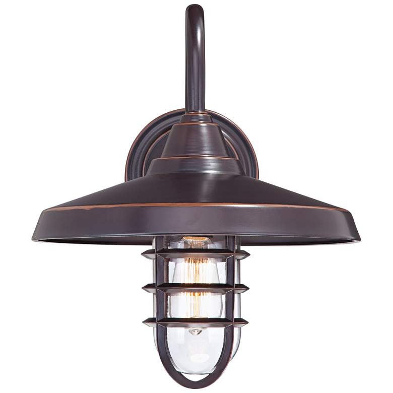Image 3 John Timberland Marlowe 16 3/4" Bronze Outdoor Wall Lights Set of 2 more views