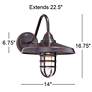 7_John Timberland Marlowe 16 3/4" Bronze Outdoor Wall Lights Set of 2 more views