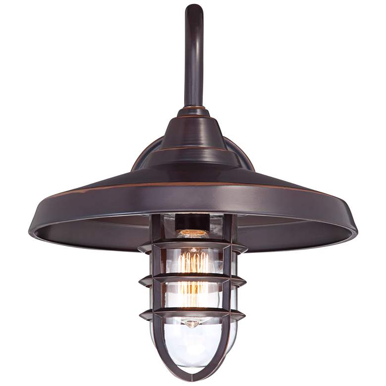 Image 4 John Timberland Marlowe 16 3/4" High Bronze Metal Outdoor Wall Light more views