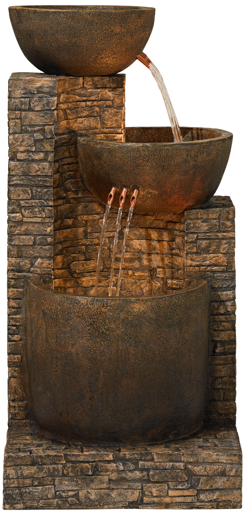 Mason Faux Stone Floor Fountain