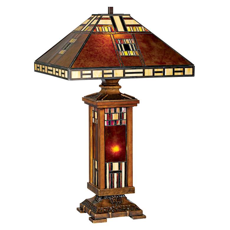 Image 1 John Timberland&#174; Mica Tiffany Style Mission Table Lamp