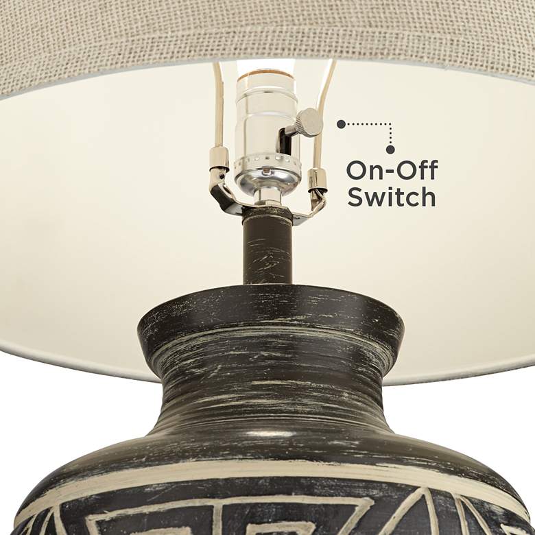 Image 4 John Timberland Miguel 32" Southwest Rustic Table Lamp with USB Dimmer more views