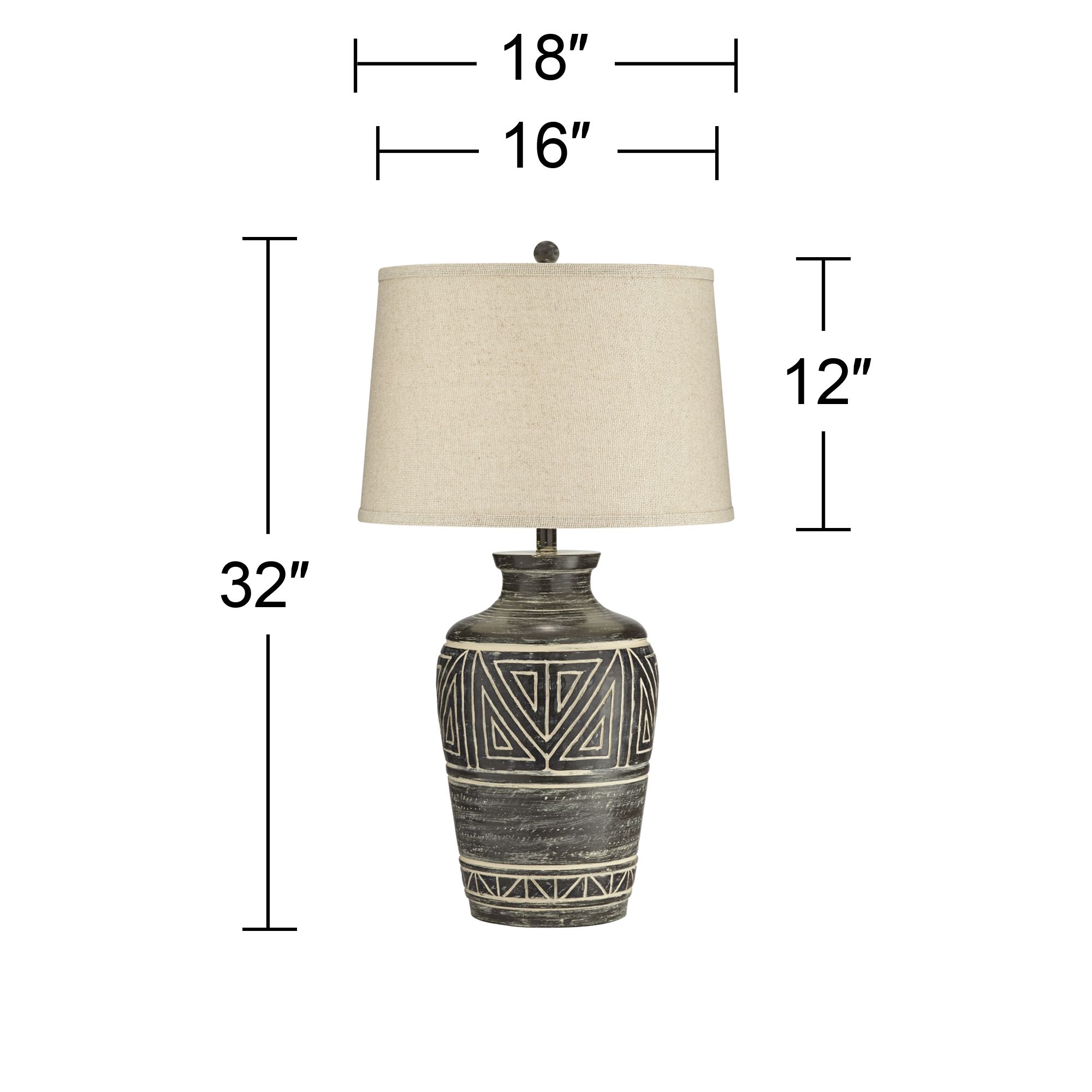 John Timberland Miguel 32" Southwest Rustic Table Lamp with USB Dimmer in scene