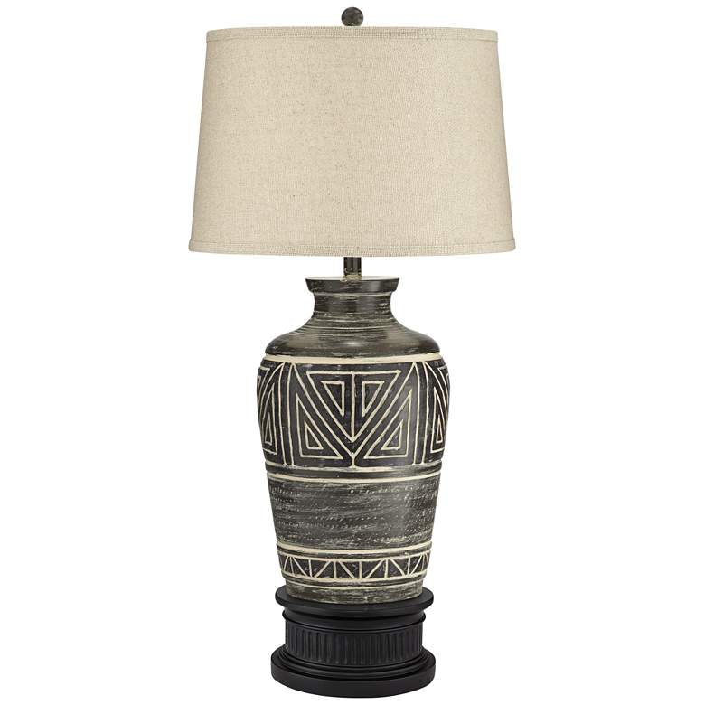 Image 1 John Timberland Miguel 36 1/4" Southwest Table Lamp with Round Riser