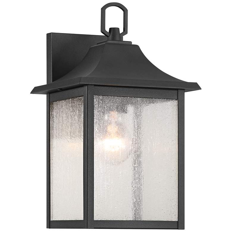 Image 2 John Timberland Millicent 13" Sand Black Outdoor Wall Lantern Light