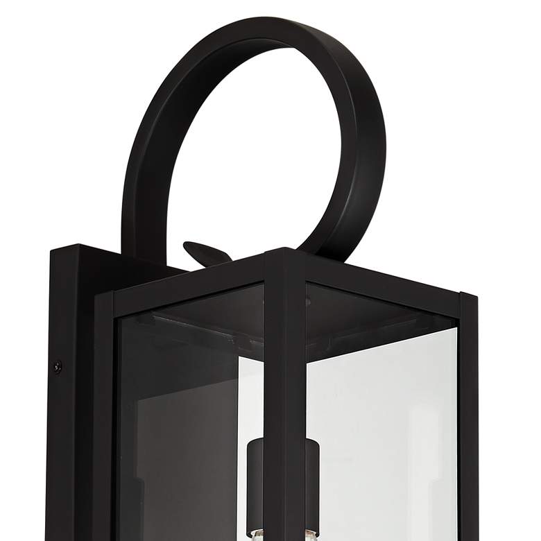 Image 3 John Timberland Mira 21 inch Black Clear Glass Outdoor Wall Light Set of 2 more views
