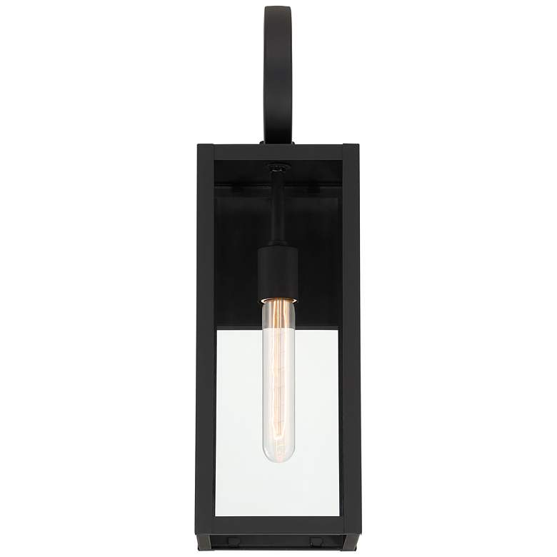 Image 4 John Timberland Mira 21" Black Clear Glass Outdoor Wall Light Set of 2 more views