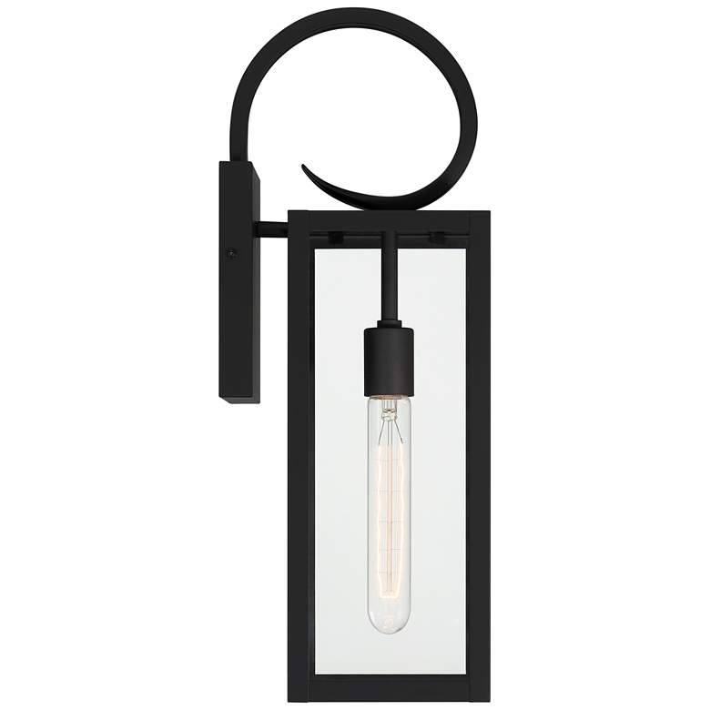 Image 6 John Timberland Mira 21" Black Clear Glass Outdoor Wall Light Set of 2 more views
