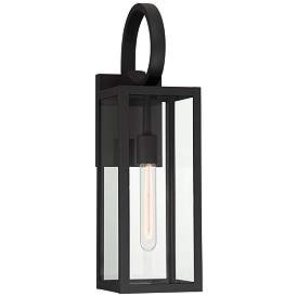 Image2 of John Timberland Mira 21" High Black Finish Outdoor Lantern Wall Light