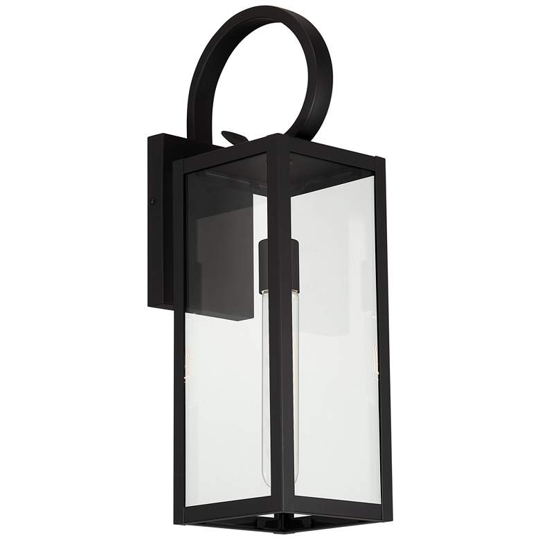 Image 5 John Timberland Mira 21 inch High Black Finish Outdoor Lantern Wall Light more views