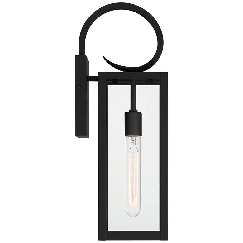 Image 6 John Timberland Mira 21 inch High Black Finish Outdoor Lantern Wall Light more views