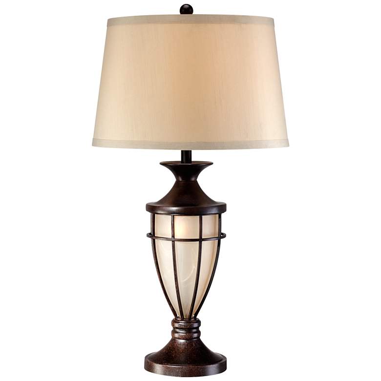 Image 2 John Timberland Mission Cage 33" Night Light Table Lamp with Dimmer