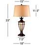 6_John Timberland Mission Cage 33" Night Light Urn Table Lamps Set of 2 more views