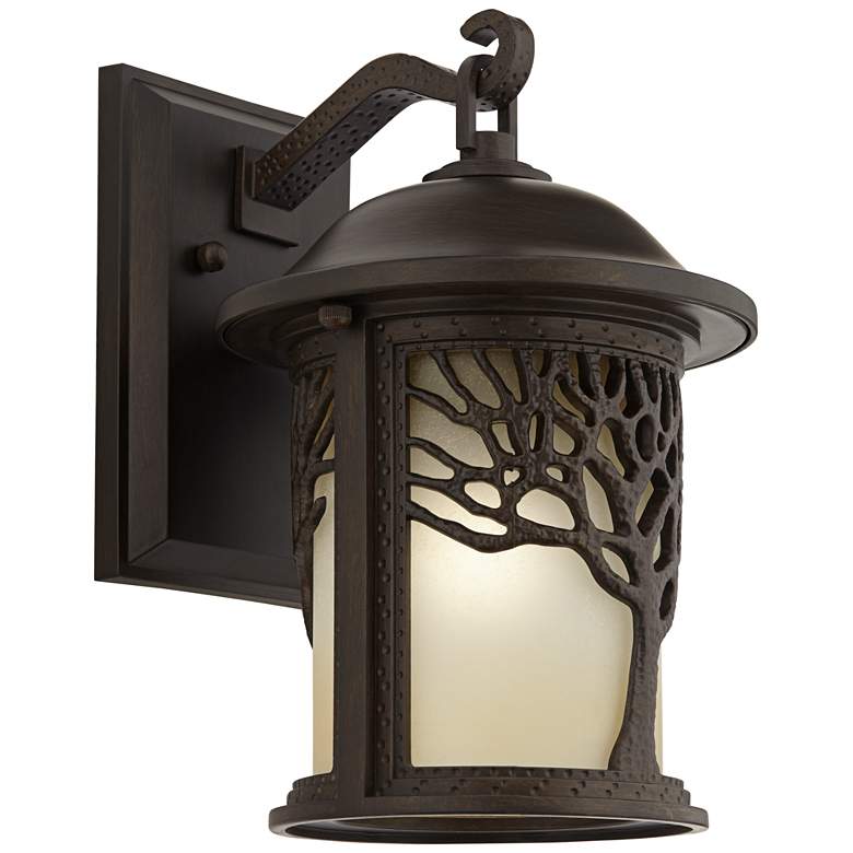 Image 7 John Timberland Mission Oak Tree 12 1/4 inch Bronze Outdoor Wall Light more views