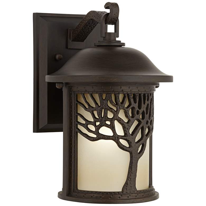 Image 2 John Timberland Mission Tree 12 1/4" Bronze Outdoor Wall Light