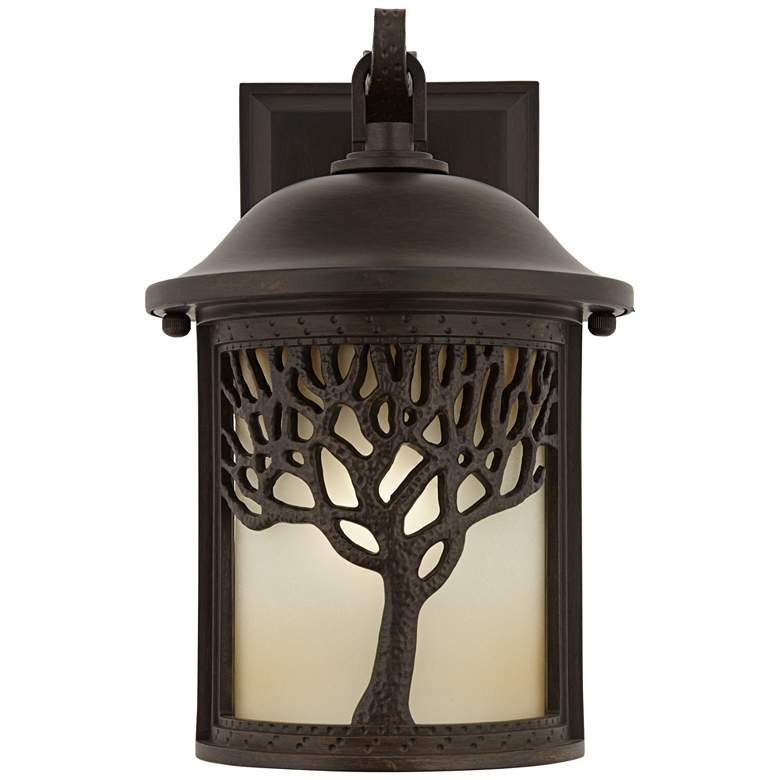 Image 6 John Timberland Mission Tree 12 1/4" Bronze Outdoor Wall Light more views