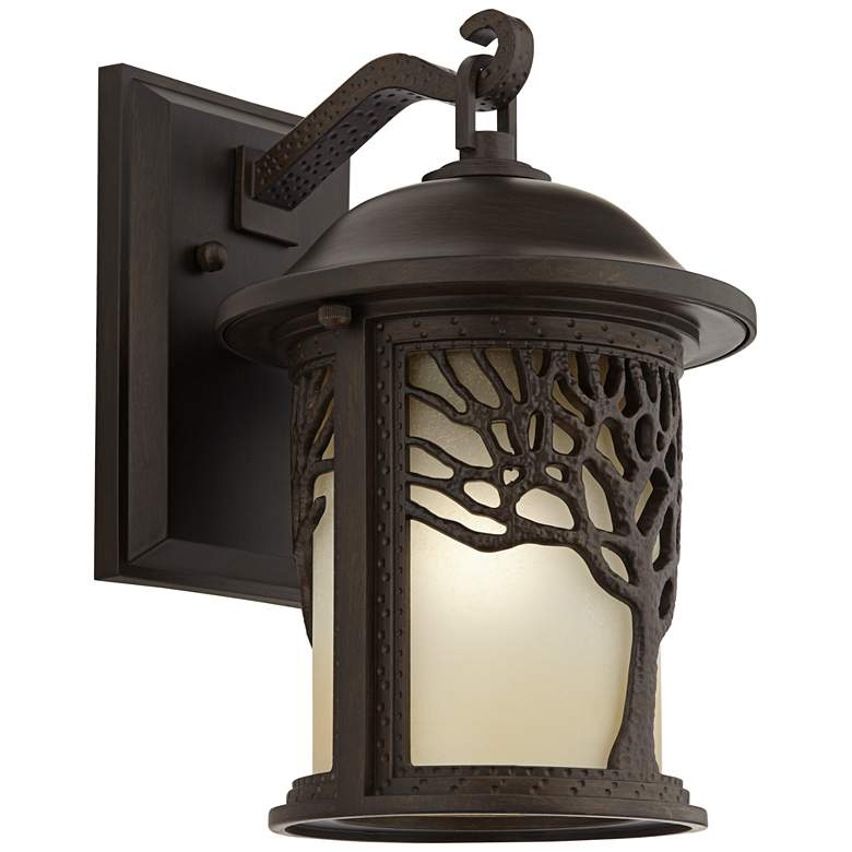 Image 7 John Timberland Mission Tree 12 1/4" Bronze Outdoor Wall Light more views