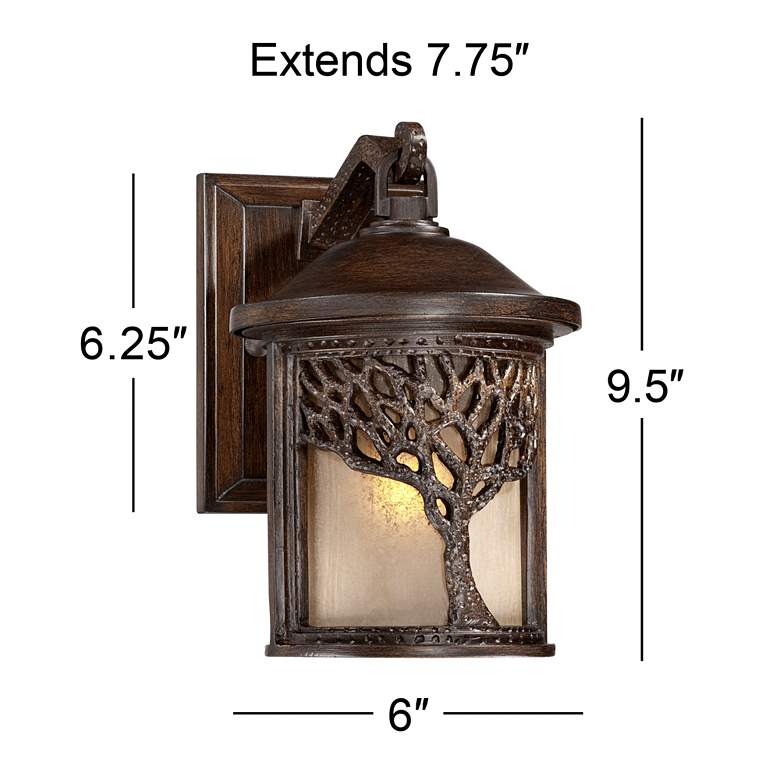 Image 7 John Timberland Mission Tree 9 1/2" High Bronze Outdoor Wall Light more views