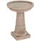 John Timberland Missy Fleur 20 1/4" High Faux Stone Outdoor Birdbath