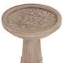 3_John Timberland Missy Fleur 20 1/4" High Faux Stone Outdoor Birdbath more views