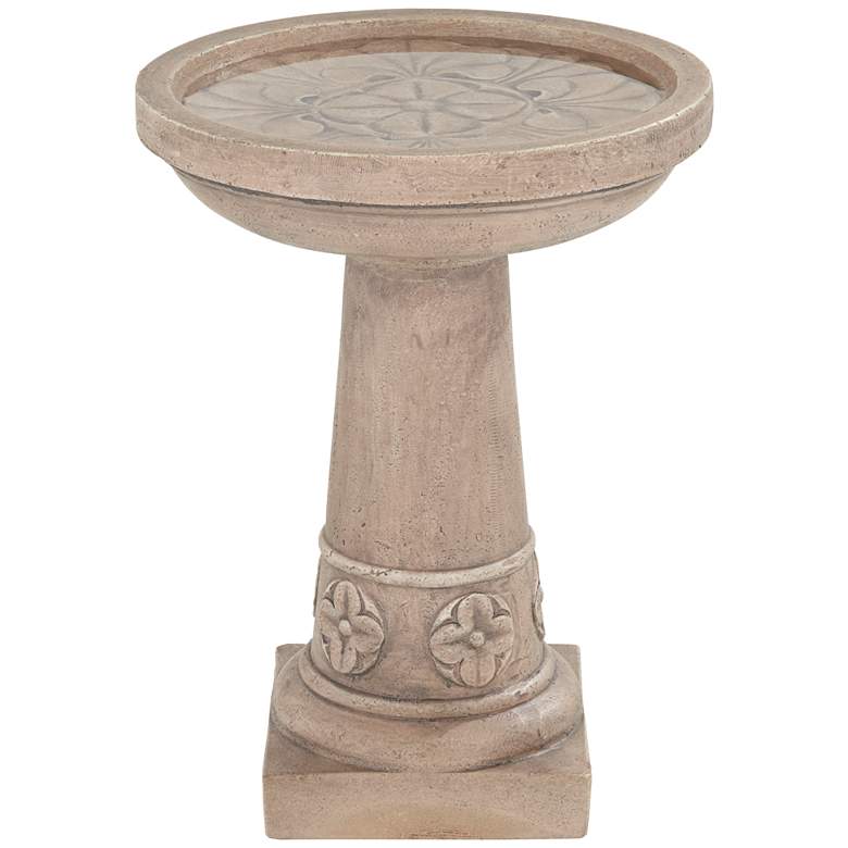 Image 5 John Timberland Missy Fleur 20 1/4" High Faux Stone Outdoor Birdbath more views