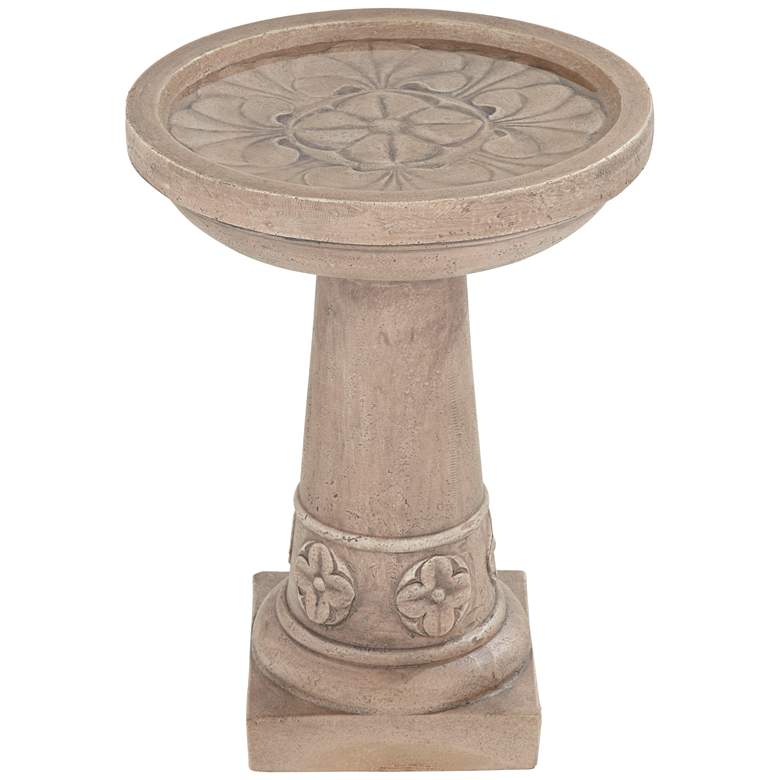 Image 6 John Timberland Missy Fleur 20 1/4" High Faux Stone Outdoor Birdbath more views