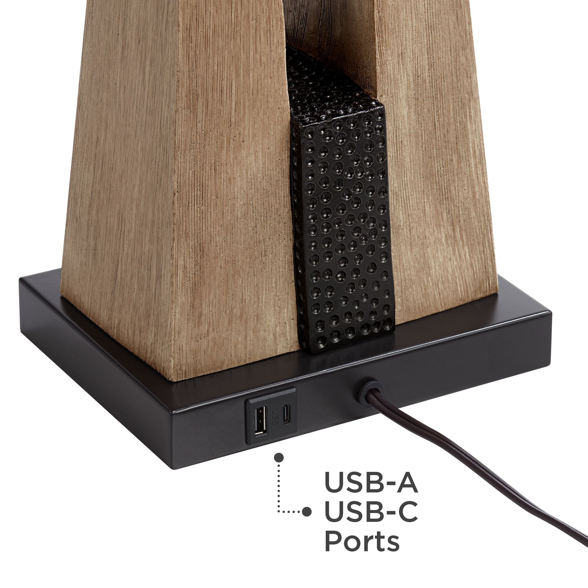 Watch A Video About the Mitchell Tapering Column USB Table Lamps Set of 2