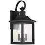 2_John Timberland Moray Bay 17 3/4" Black 3-Light Outdoor Wall Light