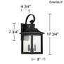 John Timberland Moray Bay 17 3/4" Black 3-Light Outdoor Wall Light