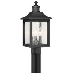 John Timberland Moray Bay 17" High Black 3-Light Outdoor Post Light