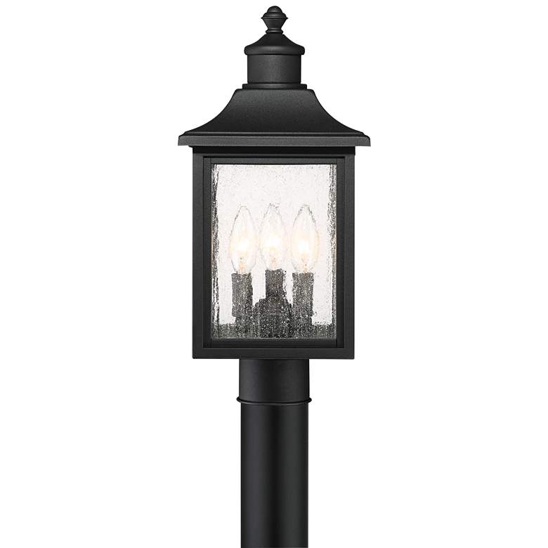 Image 5 John Timberland Moray Bay 17" High Black 3-Light Outdoor Post Light more views