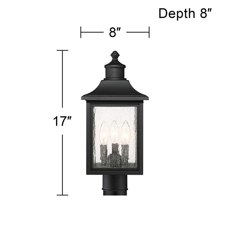 Image 6 John Timberland Moray Bay 17" High Black 3-Light Outdoor Post Light more views