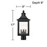 6_John Timberland Moray Bay 17" High Black 3-Light Outdoor Post Light more views