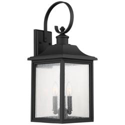 John Timberland Moray Bay 24" Black Traditional Outdoor Wall Lantern