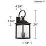 John Timberland Moray Bay 24" Black Traditional Outdoor Wall Lantern