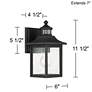 John Timberland Moray Bay Black 11 1/2" Motion Sensor Outdoor Light