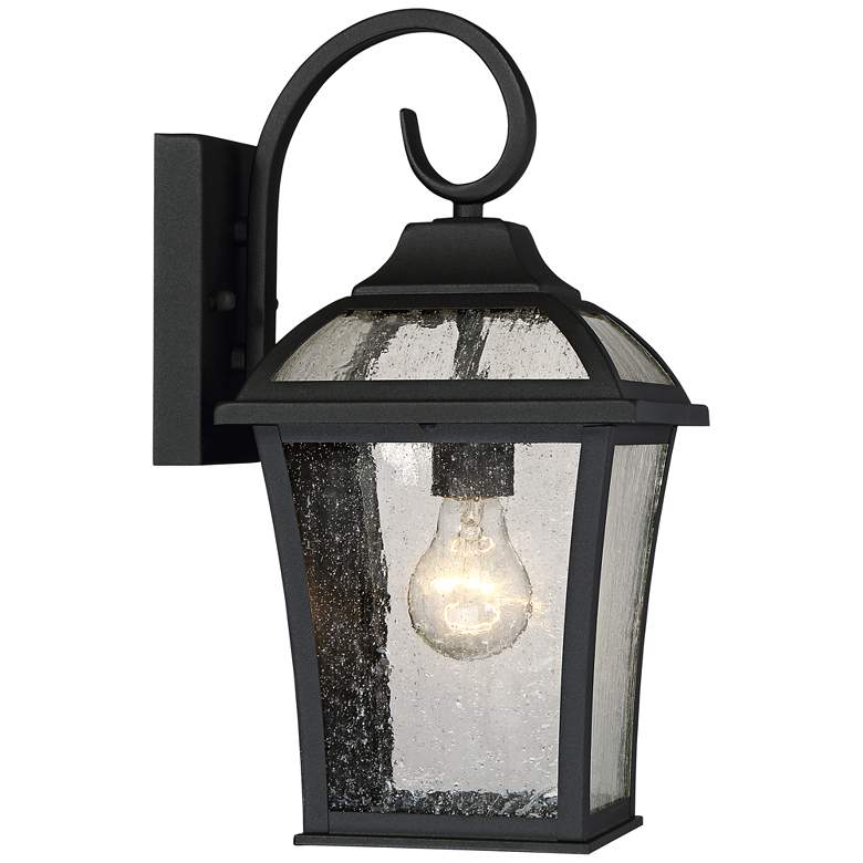 Image 7 John Timberland Mosconi 15" Black Carriage Outdoor Lights Set of 2 more views