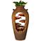 John Timberland Nathan Cascade 33" Rustic Urn Planter LED Fountain