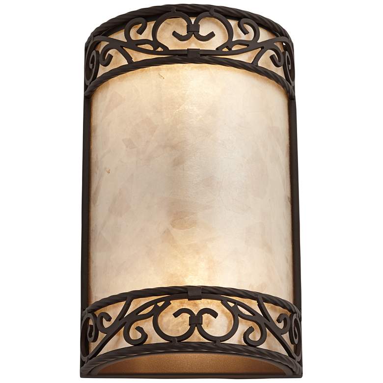 Image 2 John Timberland Natural Mica Collection 12 1/2" Wall Sconce