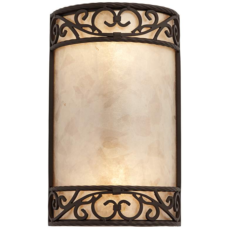 Image 5 John Timberland Natural Mica Collection 12 1/2" Wall Sconce more views