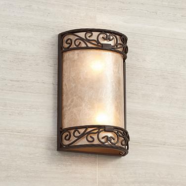 John Timberland Natural Mica Collection 12 1/2" Wall Sconce